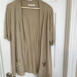 {august silk} Oatmeal Colored cardigan